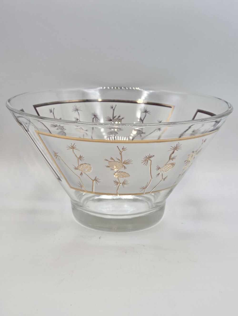 Rare Hazel Atlas Golden Pinecone Salad Chip Bowl